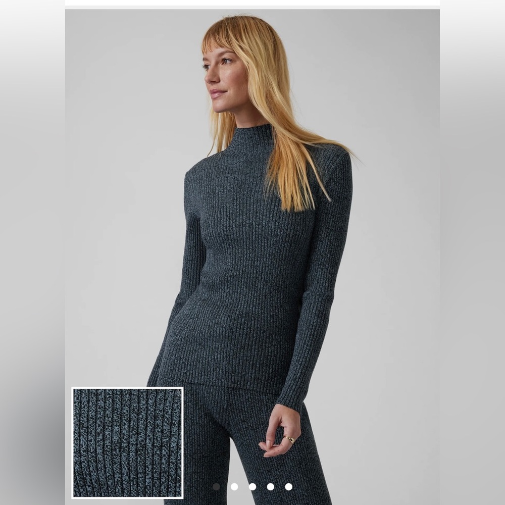 Athleta Reverie Mock Neck Sweater Sz LG